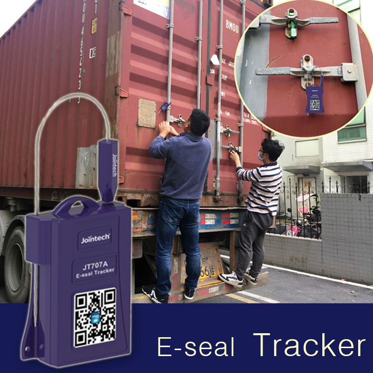JT707A Vehicle Nylon Fiber GPS Lock Container Asset Location Tracking Software