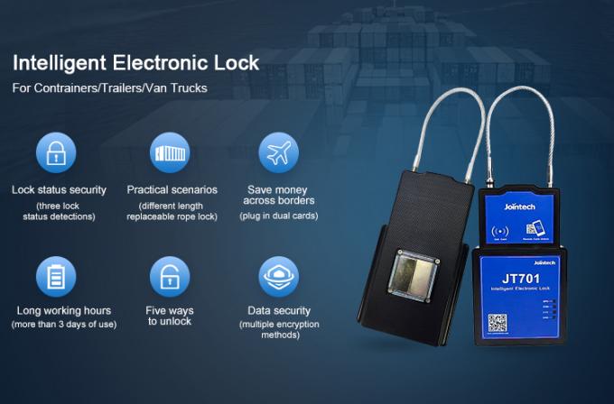 JT701 Weatherproof Bluetooth GPS Smart Lock For Container Door