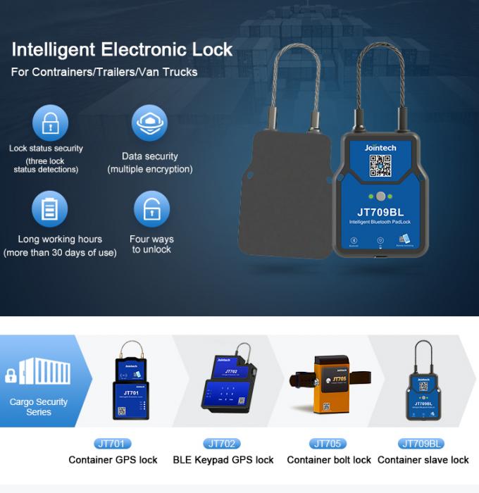 JT709A 3.7V Intelligent Electronic Lock , 4500mAh Bluetooth Smart Padlock