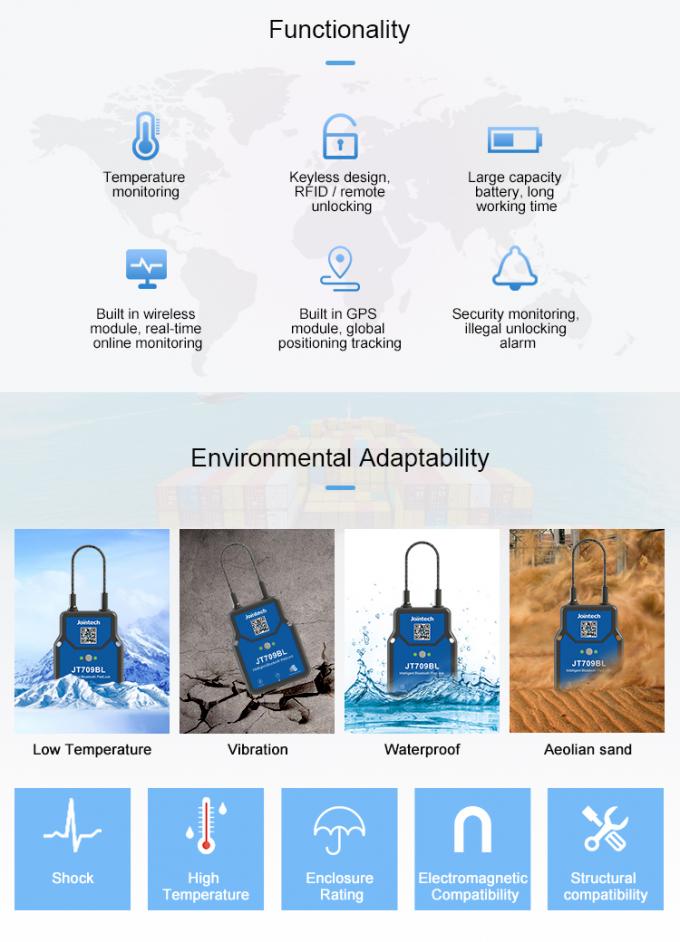 JT709A Jointech Padlock Container Logistics Cargo Security Monitoring ...