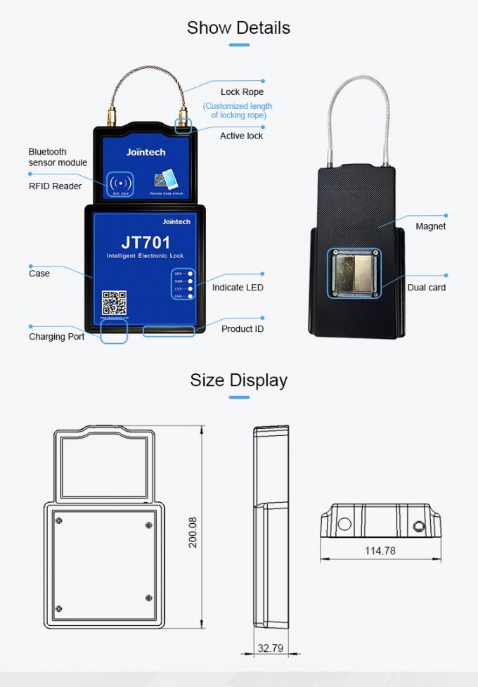 Jointech Remote Monitoring GPS Electronic Lock 4G Intelligent Cargo ...
