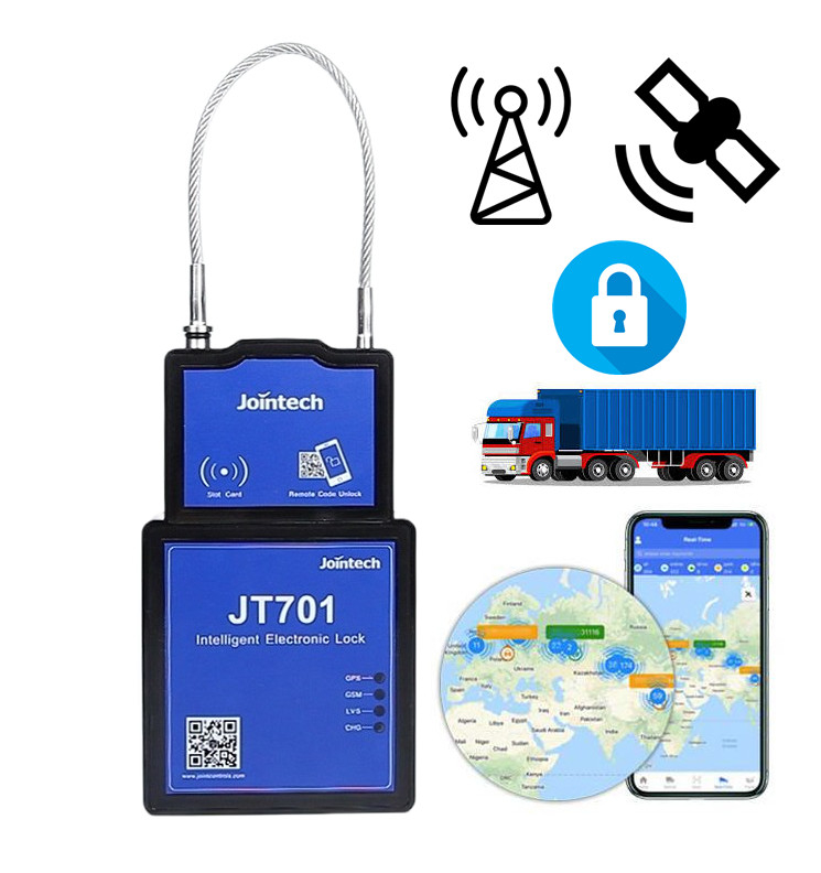 Jointech 4G Intelligent GPS Tracking Padlock Cargo Container Electronic Navigation Seal