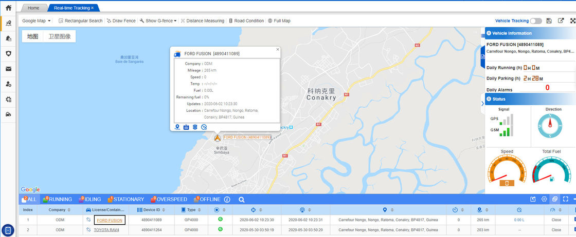 Intelligent Fleet GPS Vehicle Tracking System Software For Android Technology