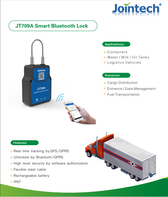 Weatherproof GPS Tracking Padlock , JT709A GPS E Lock